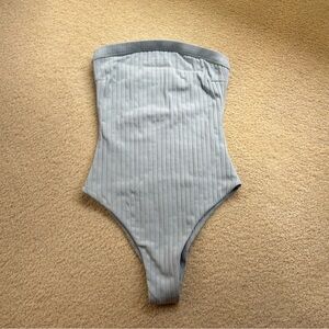 Mikoh ribbed strapless one piece